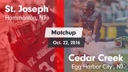 Matchup: St. Joseph High vs. Cedar Creek  2016