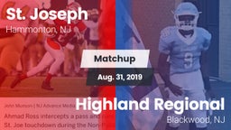 Matchup: St. Joseph High vs. Highland Regional  2019