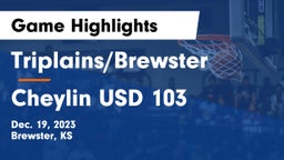 Triplains/Brewster  vs Cheylin USD 103 Game Highlights - Dec. 19, 2023