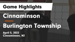 Cinnaminson  vs Burlington Township  Game Highlights - April 5, 2022