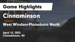 Cinnaminson  vs West Windsor-Plainsboro North  Game Highlights - April 12, 2022