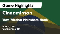Cinnaminson  vs West Windsor-Plainsboro North  Game Highlights - April 3, 2023