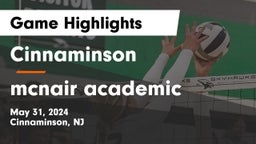 Cinnaminson  vs mcnair academic Game Highlights - May 31, 2024