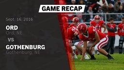 Recap: Ord  vs. Gothenburg  2016