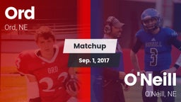 Matchup: Ord vs. O'Neill  2017