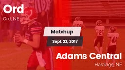 Matchup: Ord vs. Adams Central  2017