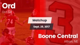 Matchup: Ord vs. Boone Central  2017