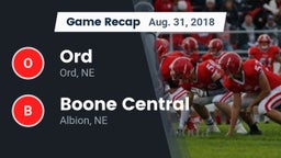 Recap: Ord  vs. Boone Central  2018