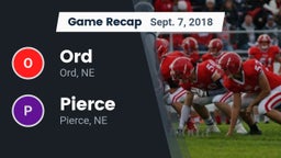 Recap: Ord  vs. Pierce  2018