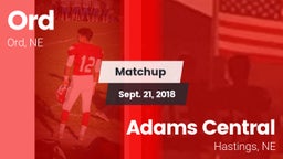 Matchup: Ord vs. Adams Central  2018