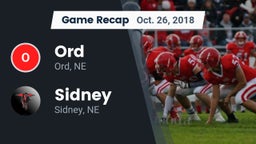 Recap: Ord  vs. Sidney  2018