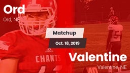 Matchup: Ord vs. Valentine  2019
