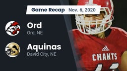 Recap: Ord  vs. Aquinas  2020