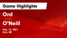 Ord  vs O'Neill  Game Highlights - Feb. 16, 2021