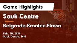 Sauk Centre  vs Belgrade-Brooten-Elrosa  Game Highlights - Feb. 20, 2020