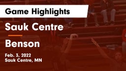 Sauk Centre  vs Benson  Game Highlights - Feb. 3, 2022