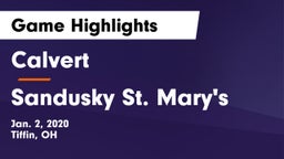 Calvert  vs Sandusky St. Mary's Game Highlights - Jan. 2, 2020