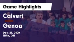 Calvert  vs Genoa  Game Highlights - Dec. 29, 2020