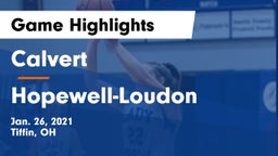 Calvert  vs Hopewell-Loudon  Game Highlights - Jan. 26, 2021