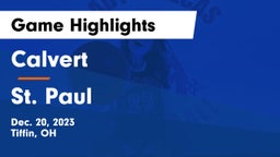 Calvert  vs St. Paul  Game Highlights - Dec. 20, 2023