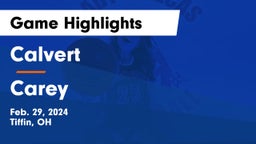 Calvert  vs Carey  Game Highlights - Feb. 29, 2024