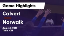 Calvert  vs Norwalk  Game Highlights - Aug. 31, 2019