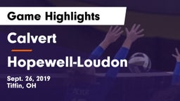 Calvert  vs Hopewell-Loudon  Game Highlights - Sept. 26, 2019