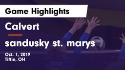 Calvert  vs sandusky st. marys Game Highlights - Oct. 1, 2019