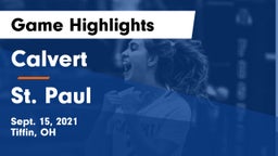 Calvert  vs St. Paul  Game Highlights - Sept. 15, 2021