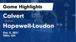 Calvert  vs Hopewell-Loudon  Game Highlights - Oct. 5, 2021