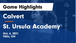 Calvert  vs St. Ursula Academy  Game Highlights - Oct. 6, 2021