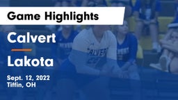Calvert  vs Lakota Game Highlights - Sept. 12, 2022