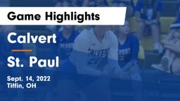 Calvert  vs St. Paul  Game Highlights - Sept. 14, 2022