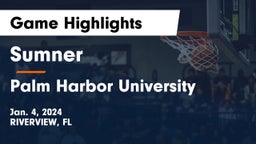 Sumner  vs Palm Harbor University  Game Highlights - Jan. 4, 2024