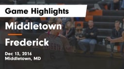 Middletown  vs Frederick  Game Highlights - Dec 13, 2016