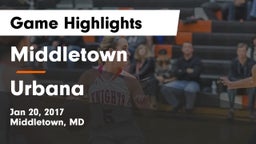 Middletown  vs Urbana  Game Highlights - Jan 20, 2017