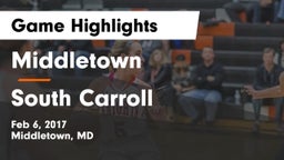Middletown  vs South Carroll  Game Highlights - Feb 6, 2017