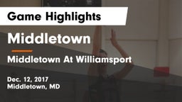 Middletown  vs Middletown At Williamsport Game Highlights - Dec. 12, 2017
