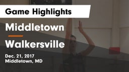 Middletown  vs Walkersville Game Highlights - Dec. 21, 2017