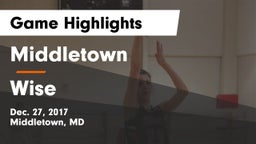 Middletown  vs Wise  Game Highlights - Dec. 27, 2017