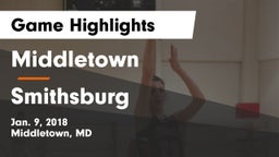 Middletown  vs Smithsburg  Game Highlights - Jan. 9, 2018