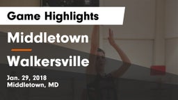 Middletown  vs Walkersville  Game Highlights - Jan. 29, 2018