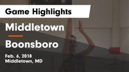 Middletown  vs Boonsboro Game Highlights - Feb. 6, 2018