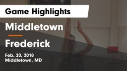 Middletown  vs Frederick  Game Highlights - Feb. 20, 2018