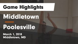 Middletown  vs Poolesville Game Highlights - March 1, 2018