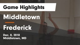 Middletown  vs Frederick  Game Highlights - Dec. 8, 2018