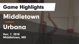 Middletown  vs Urbana  Game Highlights - Dec. 7, 2018