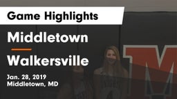Middletown  vs Walkersville  Game Highlights - Jan. 28, 2019