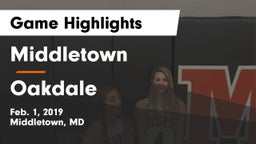 Middletown  vs Oakdale  Game Highlights - Feb. 1, 2019