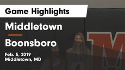 Middletown  vs Boonsboro Game Highlights - Feb. 5, 2019